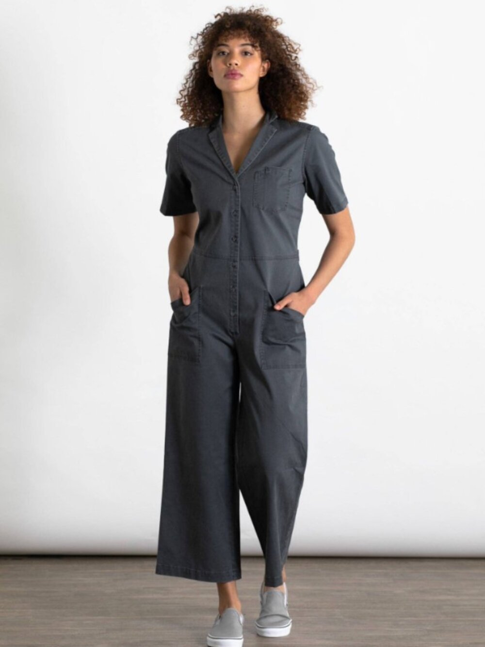 NWT Bridge & Burn $178 Lou Utility Jumpsuit / Slate